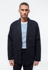 Givn Berlin Leichte Jacke GBJASPER aus Bio-Baumwolle Blazer Midnight Blue