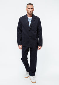 Givn Berlin Leichte Jacke GBJASPER aus Bio-Baumwolle Blazer Midnight Blue