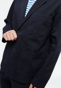 Givn Berlin Leichte Jacke GBJASPER aus Bio-Baumwolle Blazer Midnight Blue