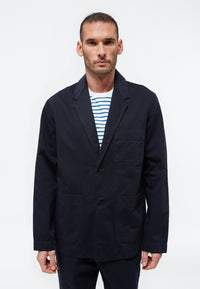 Givn Berlin Leichte Jacke GBJASPER aus Bio-Baumwolle Blazer Midnight Blue