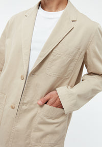 Givn Berlin Leichte Jacke GBJASPER aus Bio-Baumwolle Blazer Oat Beige