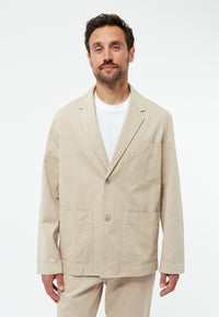 Givn Berlin Leichte Jacke GBJASPER aus Bio-Baumwolle Blazer Oat Beige