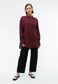 Givn Berlin Leinenbluse GBCOSIMA oversize Blouse Burgundy (Linen)