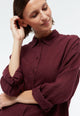 Givn Berlin Leinenbluse GBCOSIMA oversize Blouse Burgundy (Linen)