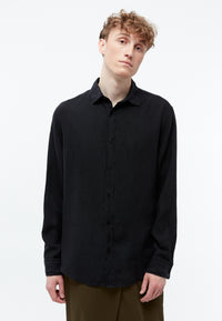 Givn Berlin Leinenhemd GBJOHN relaxed Buttoned Shirt Black (Linen)