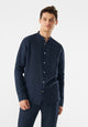Givn Berlin Hemd GBWES regular aus Leinen mit Stehkragen Buttoned Shirt Midnight Blue (Linen)