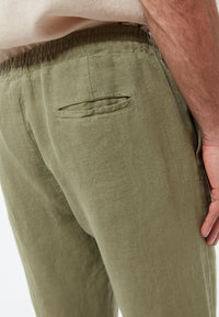 Givn Berlin Leinenhose GBERIC mit Tunnelzug Trousers Faded Olive (Linen)