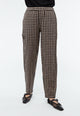 Givn Berlin Leinenhose GBHELENA mit elastischem Bund Trousers Light Taupe / Black (Structure)