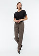 Givn Berlin Leinenhose GBHELENA mit elastischem Bund Trousers Light Taupe / Black (Structure)