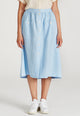 CARMEN Linen Skirt - Pale Blue (Linen)