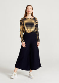 Givn Berlin Longsleeve POLLY aus TENCEL™ Lyocell Longsleeve Blue / Camel (Stripes)