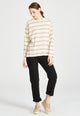 Givn Berlin Longsleeve SERENA aus Bio-Baumwolle Longsleeve Off White / Muddy Brown (Stripes)