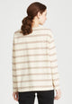 Givn Berlin Longsleeve SERENA aus Bio-Baumwolle Longsleeve Off White / Muddy Brown (Stripes)