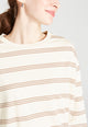 Givn Berlin Longsleeve SERENA aus Bio-Baumwolle Longsleeve Off White / Muddy Brown (Stripes)