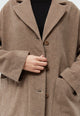 Givn Berlin Mantel  GBMINOU aus recyceltem Wollgemisch Jacket Dark Beige