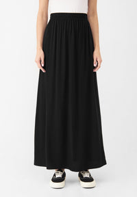 Givn Berlin Maxirock GBVELMA aus LENZING™ ECOVERO™ mit elastischem Bund Skirt Black