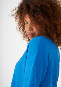 Givn Berlin Bluse GBPINA aus Bio-Baumwoll Musselin im oversized Look Blouse French Blue (Musselin)