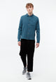 Givn Berlin Overshirt GBCHESTER aus Bio-Baumwoll Strick Cardigan Basalt
