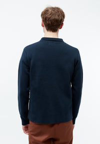 Givn Berlin Overshirt GBCHESTER aus Bio-Baumwoll Strick Cardigan Midnight Blue