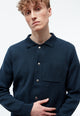 Givn Berlin Overshirt GBCHESTER aus Bio-Baumwoll Strick Cardigan Midnight Blue