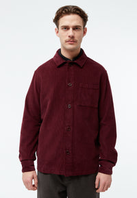 Givn Berlin Overshirt GBCURT aus Bio-Baumwollcord Overshirt Burgundy (Structure)