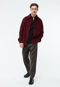 Givn Berlin Overshirt GBCURT aus Bio-Baumwollcord Overshirt Burgundy (Structure)