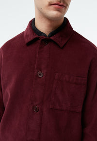 Givn Berlin Overshirt GBCURT aus Bio-Baumwollcord Overshirt Burgundy (Structure)