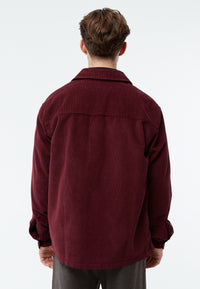 Givn Berlin Overshirt GBCURT aus Bio-Baumwollcord Overshirt Burgundy (Structure)