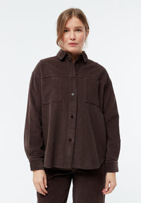 Givn Berlin Overshirt GBOXANA aus Cord aus Bio-Baumwolle Overshirt Coffee Brown (Cord)