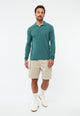Givn Berlin Polo-Strickpullover GBLINO aus Bio-Baumwolle Sweater Graphite Green
