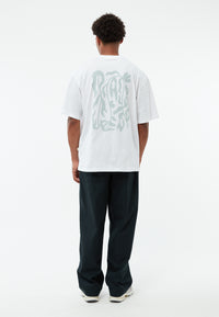 Givn Berlin Print-T-Shirt GBGARY (PLANTS) oversize aus Bio-Baumwolle T-Shirt White