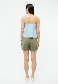 Givn Berlin Shorts GBCLEMENTINE aus Bio-Baumwoll Seersucker Shorts Faded Olive (Structure)