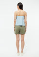 Givn Berlin Shorts GBCLEMENTINE aus Bio-Baumwoll Seersucker Shorts Faded Olive (Structure)