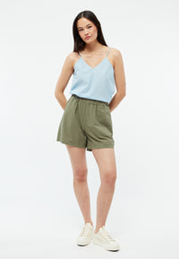 Givn Berlin Shorts GBCLEMENTINE aus Bio-Baumwoll Seersucker Shorts Faded Olive (Structure)