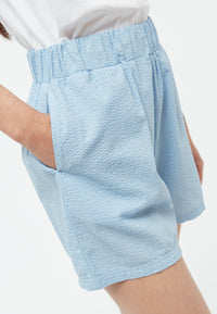 Givn Berlin Shorts GBCLEMENTINE aus Bio-Baumwoll Seersucker Shorts Ice Water Blue (Structure)