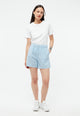 Givn Berlin Shorts GBCLEMENTINE aus Bio-Baumwoll Seersucker Shorts Ice Water Blue (Structure)