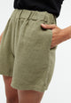 Givn Berlin Shorts GBCLEMENTINE aus Leinen Shorts Faded Olive (Linen)