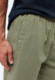Givn Berlin Shorts GBPASCAL aus Bio-Baumwoll Seersucker Shorts Faded Olive (Structure)