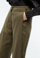 Givn Berlin Stoffhose GBMAIVE aus TENCEL™ mit einseitiger Liegefalte Trousers Khaki