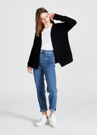 Organic Cotton Cardigan BEVERLEY - Black