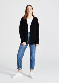 Organic Cotton Cardigan BEVERLEY - Black