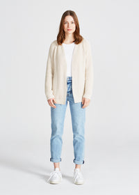 Strickjacke BEVERLEY aus Bio-Baumwolle - Light Beige
