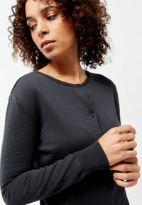 Givn Berlin Strickjacke GBPOPPY aus Bio-Baumwolle Cardigan Black