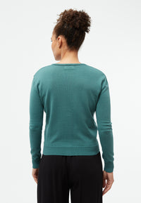 Givn Berlin Strickjacke GBPOPPY aus Bio-Baumwolle Cardigan Graphite Green