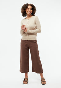 Givn Berlin Strickjacke GBPOPPY aus Bio-Baumwolle Cardigan Oat Beige
