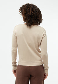 Givn Berlin Strickjacke GBPOPPY aus Bio-Baumwolle Cardigan Oat Beige