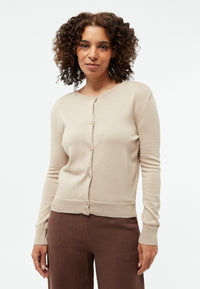 Givn Berlin Strickjacke GBPOPPY aus Bio-Baumwolle Cardigan Oat Beige