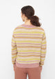 Givn Berlin Strickpullover ARIA aus Bio-Baumwolle Sweater White / Lime / Violet (Stripes)