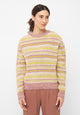 Givn Berlin Strickpullover ARIA aus Bio-Baumwolle Sweater White / Lime / Violet (Stripes)