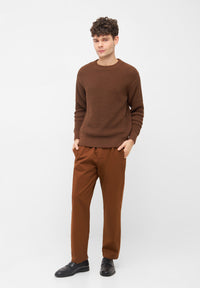 Givn Berlin Strickpullover CARLOS aus Bio-Baumwolle Sweater Chestnut Brown